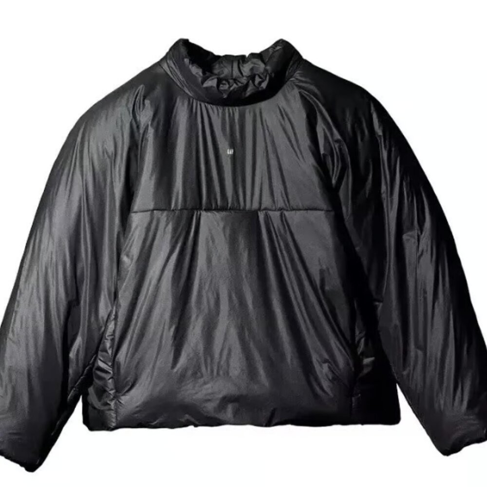Yeezy Gap 13 Mock Neck Pullover Black Logo Long Sleeve Puffer